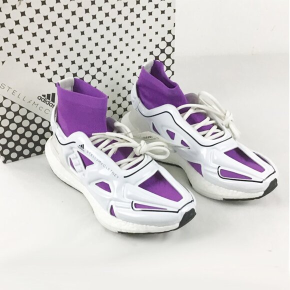Stella McCartney for Adidas Ultraboost Sneakers White Purple - Picture 2 of 12